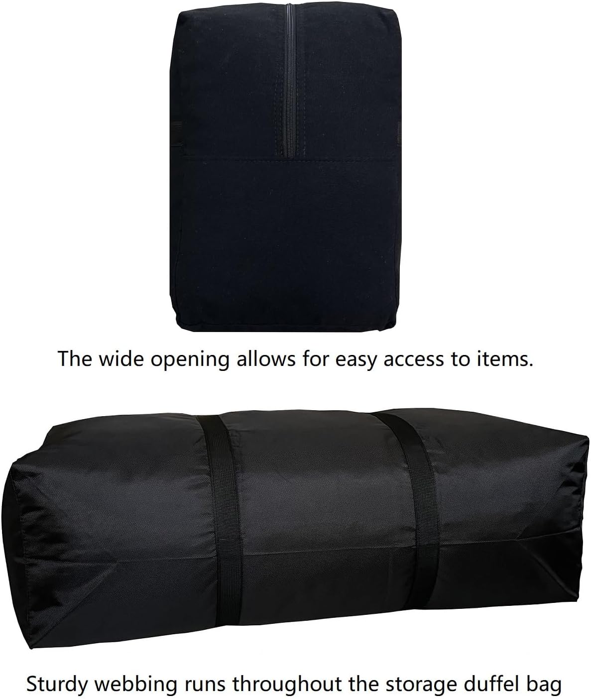 Extra Large Storage Duffle Bag for Travel, Black Oversized Giant Big Traveling Duffle Bag - Image 5
