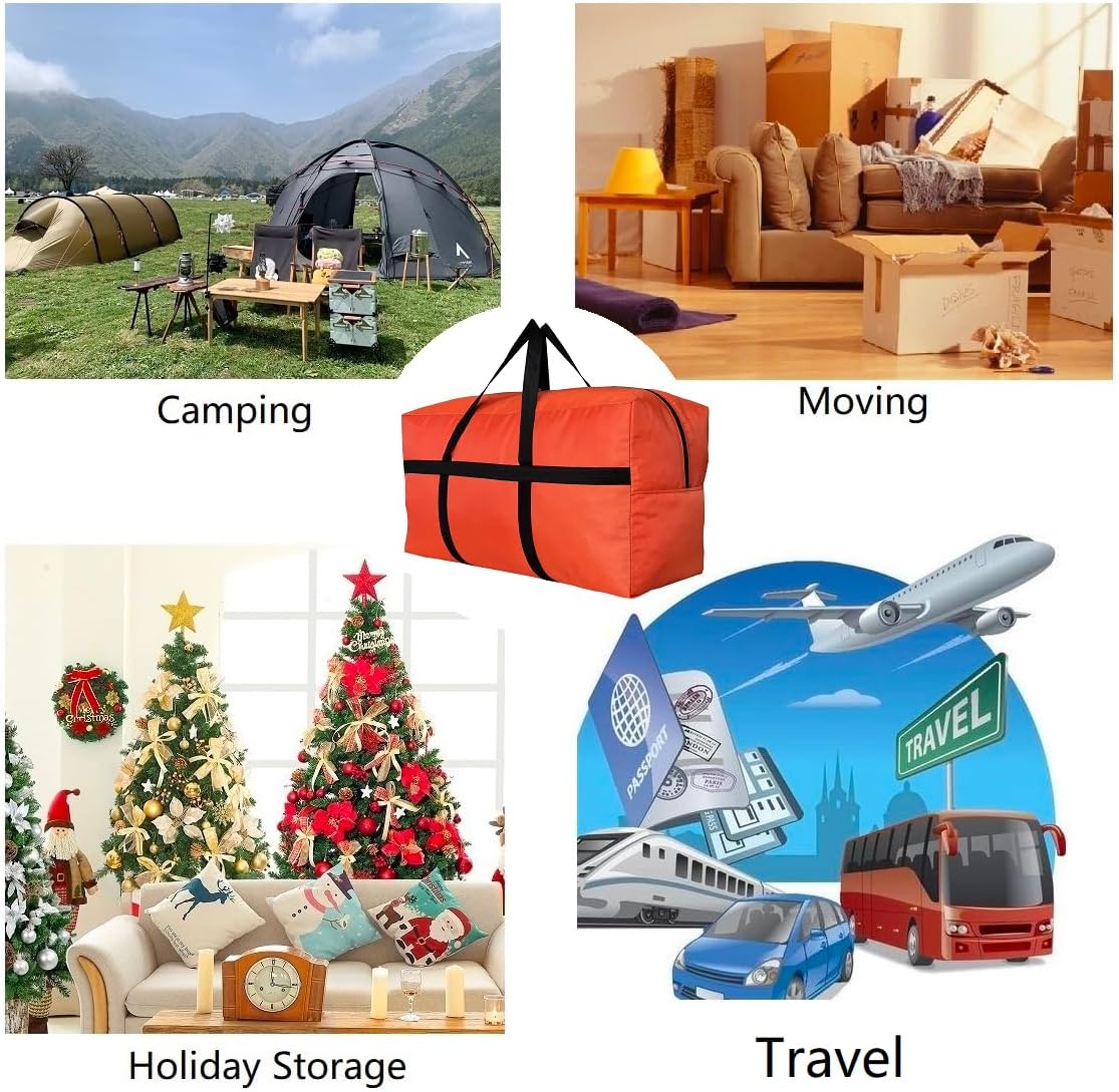 Extra Large Storage Duffle Bag for Travel, Black Oversized Giant Big Traveling Duffle Bag - Image 6